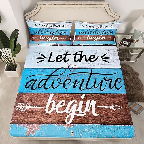 Vista 45 de Erosebridal Sábanas rústicas de granja, sábanas de camping feliz, juego de sábanas para decoración de cámper para niños, adolescentes, mujeres