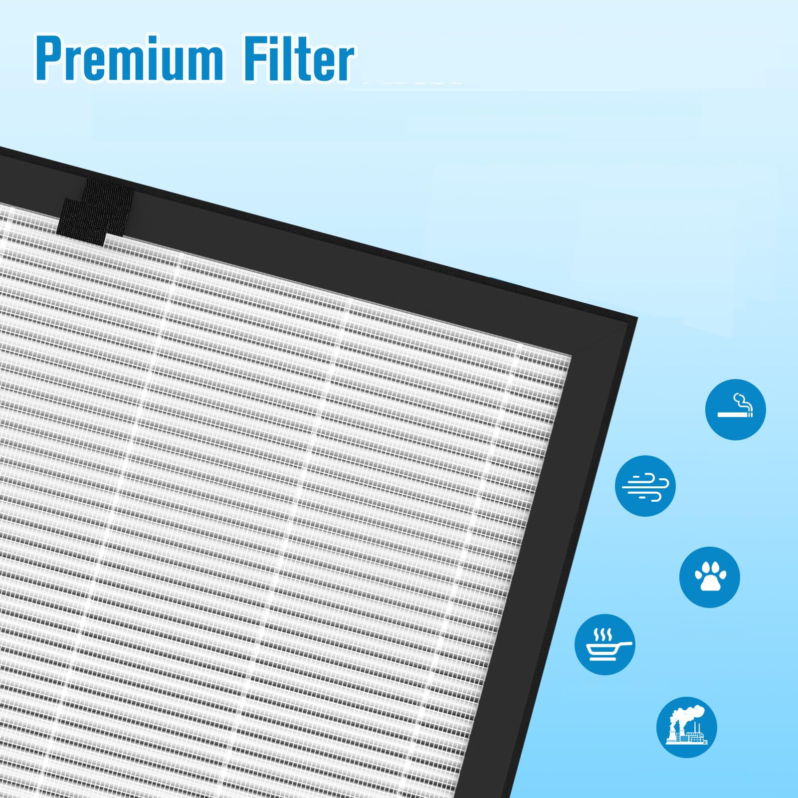 Paquete de 2 filtros de repuesto 400 para Puro 400, filtro de repuesto HP-14, para filtro de aire 400 Puro