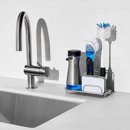 Miniatura 9 de OXO Good Grips Bottle Brush, Dual-Bristle Cleaning for Bottles, Pitchers and Carafes, Flexible Neck Scrub Brush, Safe for Stemware and Delicate