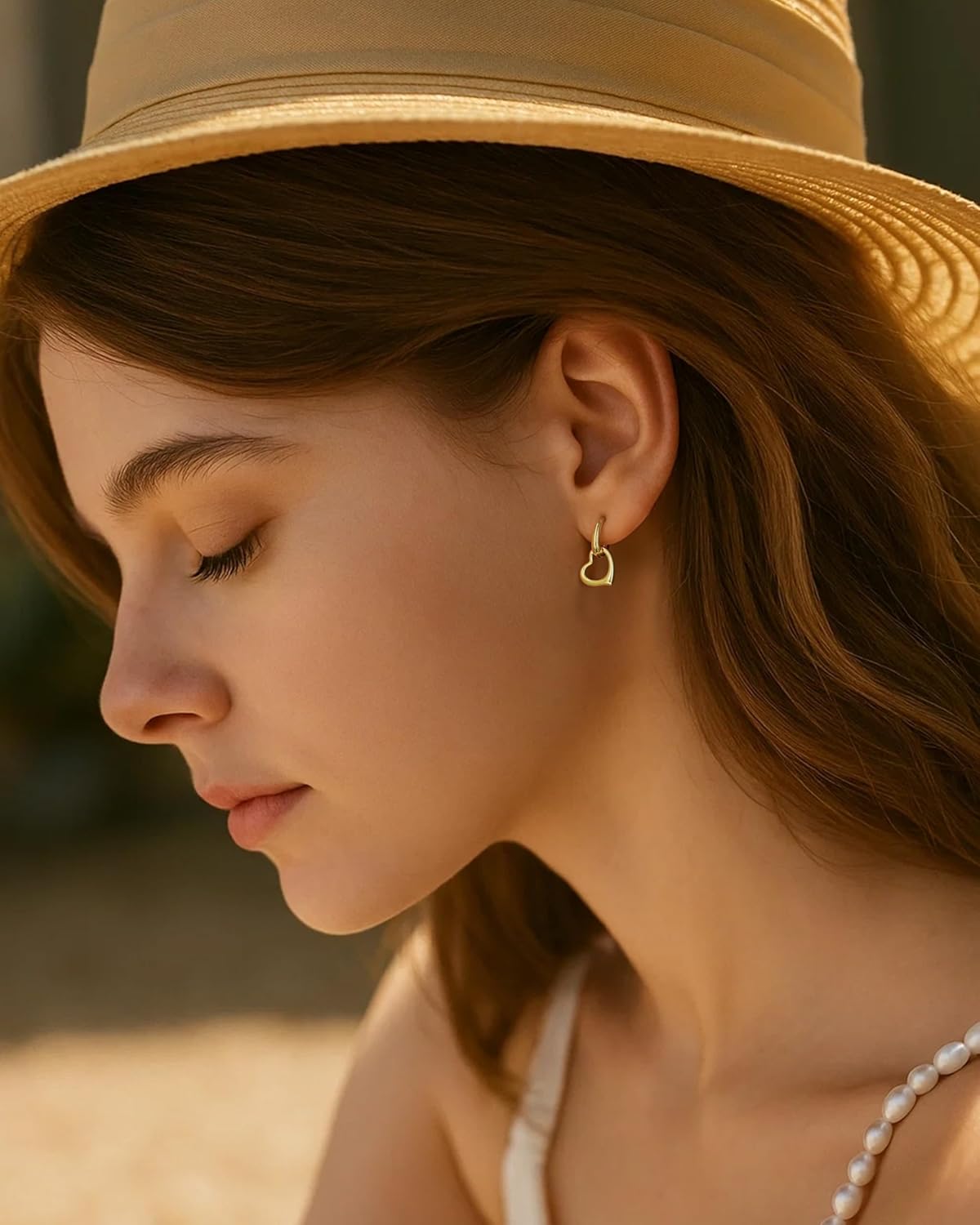 Dainty Dangle Hoop Earrings for Women, 14K Gold Plated 925 Sterling Silver Huggie Hoops, Hypoallergenic Lightweight Everyday Jewelry Christmas Birthday Gifts for Her - Image 4