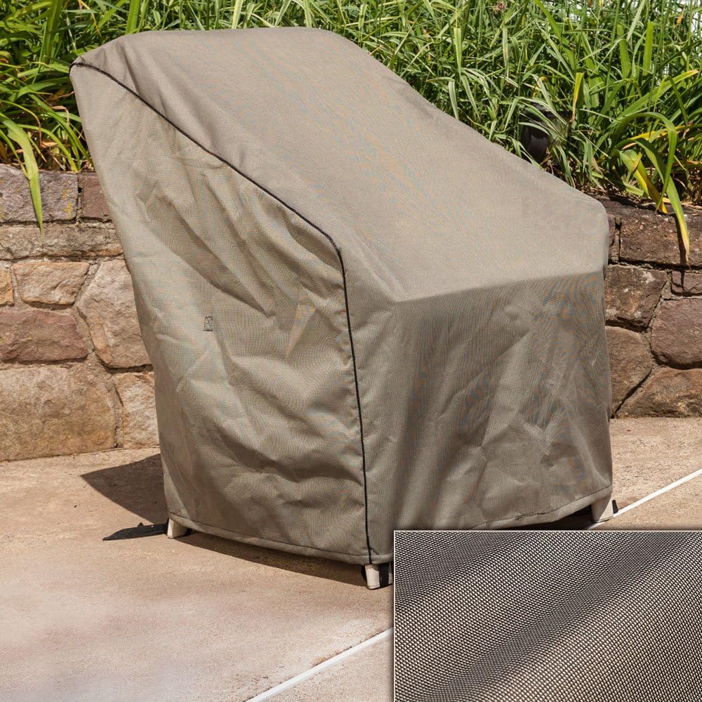 EmpireCovers EmpirePatio Tan Tweed Patio Chair Cover, 600 Denier Waterproof & UV-Resistant Outdoor Furniture Cover, Fits Chairs up to 36" W x 36" D x 36" H, Tan Tweed