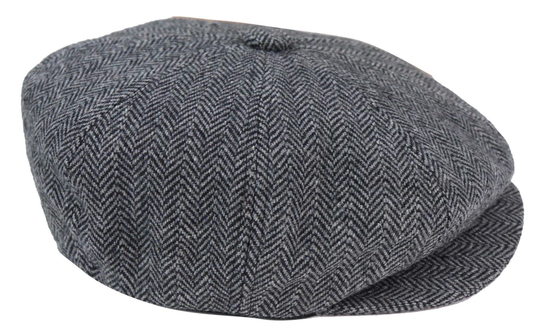 Infinity Leather Męskie Blinders Tweed Gatsby płaski kapelusz do pieczenia z ostrzem