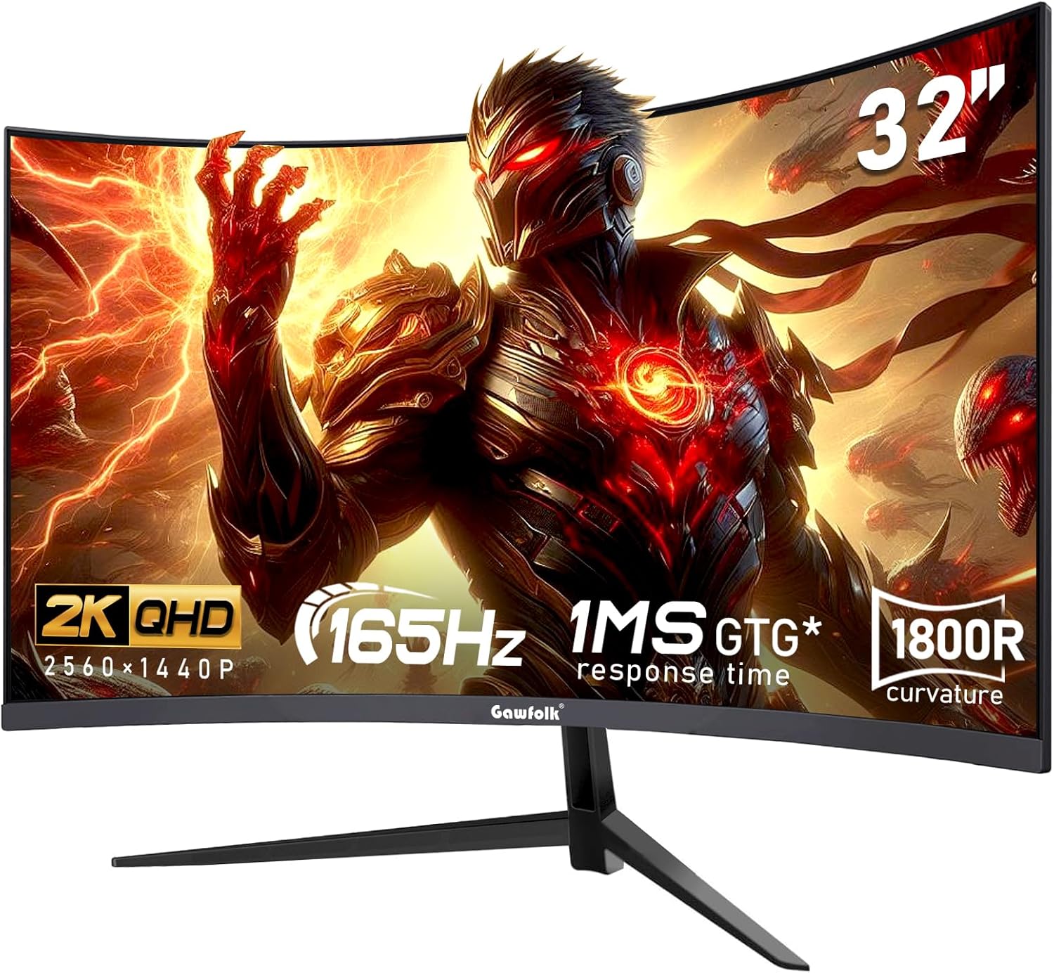 32 inch 2K QHD(2560×1440P) 165Hz Curved Gaming Monitor
