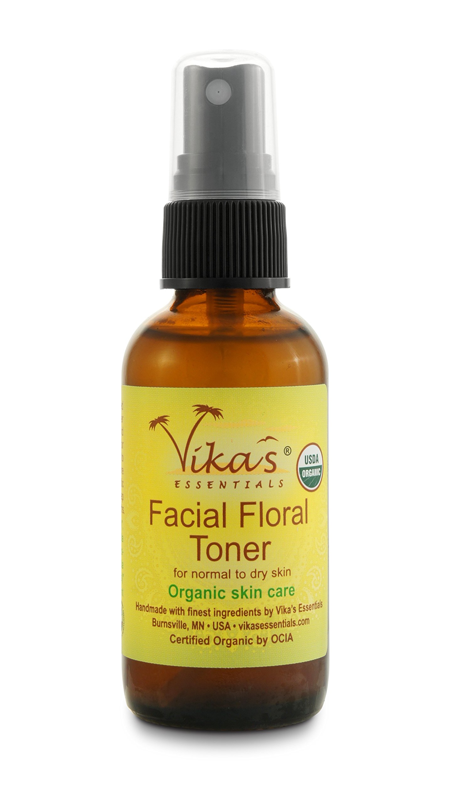 Certified Organic Facial Floral Toner for Normal to Dry Skin