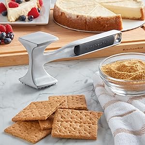 KitchenAid Gourmet Multi Sided Meat Tenderizer for Pounding Meats, Nuts, Shellfish, ect, Hang Hole for Easy Storage, Hand Wash, One Size, Black