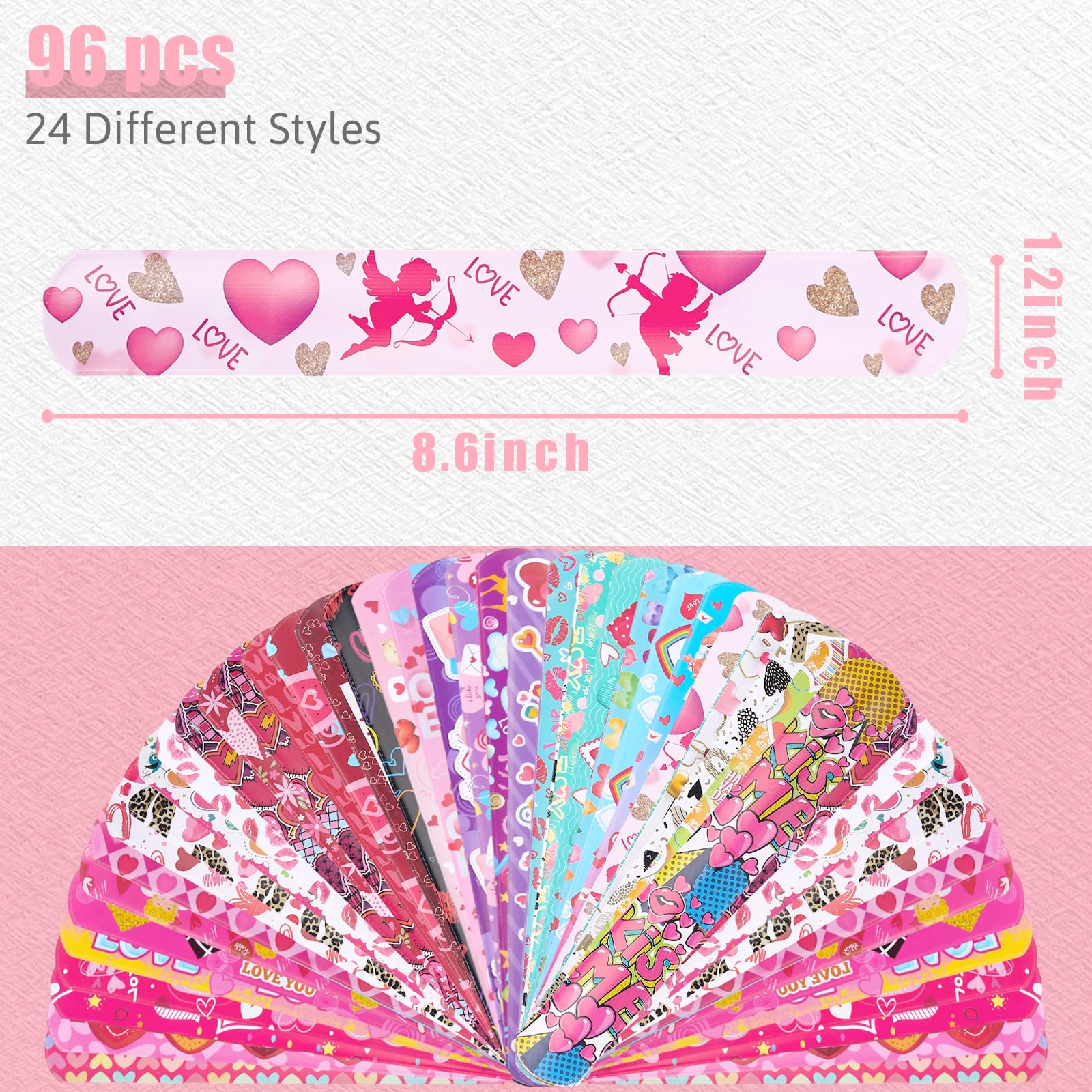Shindel 96PCS Slap Wristbands Bulk, Snap Bracelets Jamaica