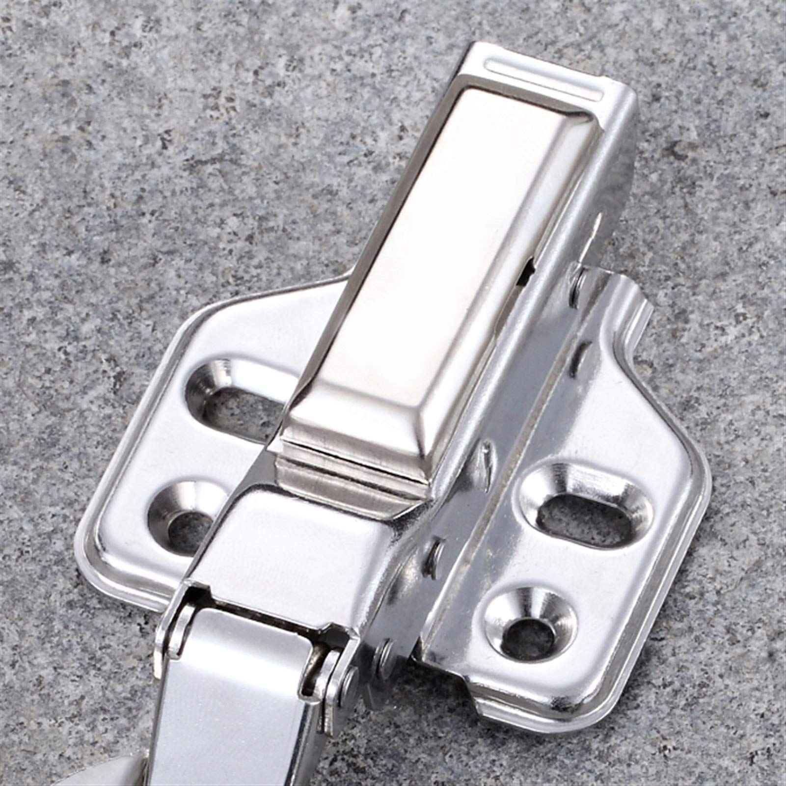 Soft-Close-Schrankscharniere, 4-teiliges hydraulisches Schrankscharnier, 304 Edelstahl, Möbeltürscharnier, Kupferkern, Kleiderschrankpuffer, sanftes Schließen(Embed)