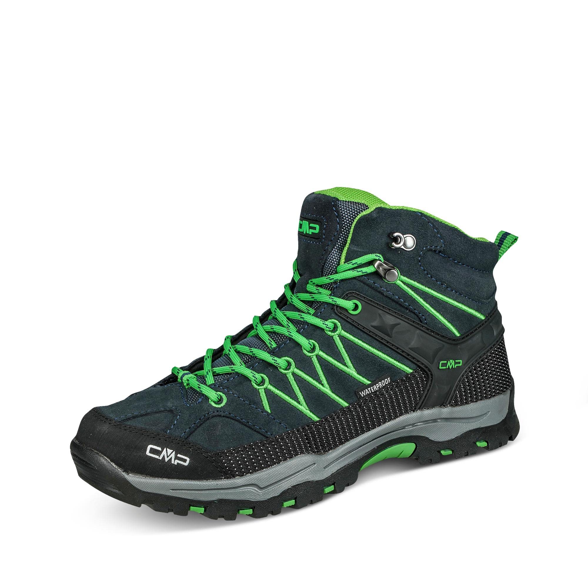 CMP Unisex Children's Rigel Mid Shoe Wp Trekking and Hiking Boots, B Blue Gecko, 6.5 UK
