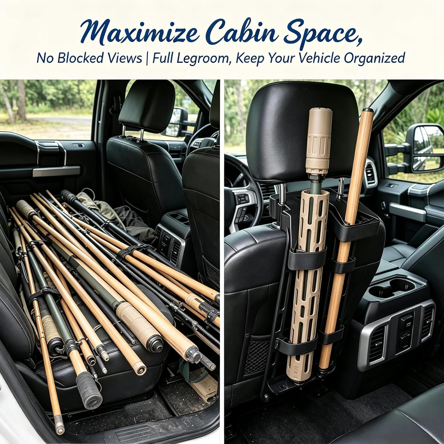 2026 Ultimate Universal Seat Back Gun Rack, Adjustable Vehicle Rifle, Easy Installation, Secure Storage for Trucks, SUVs, Off-Road, Perfect for Hunters, Outdoor Enthusiasts