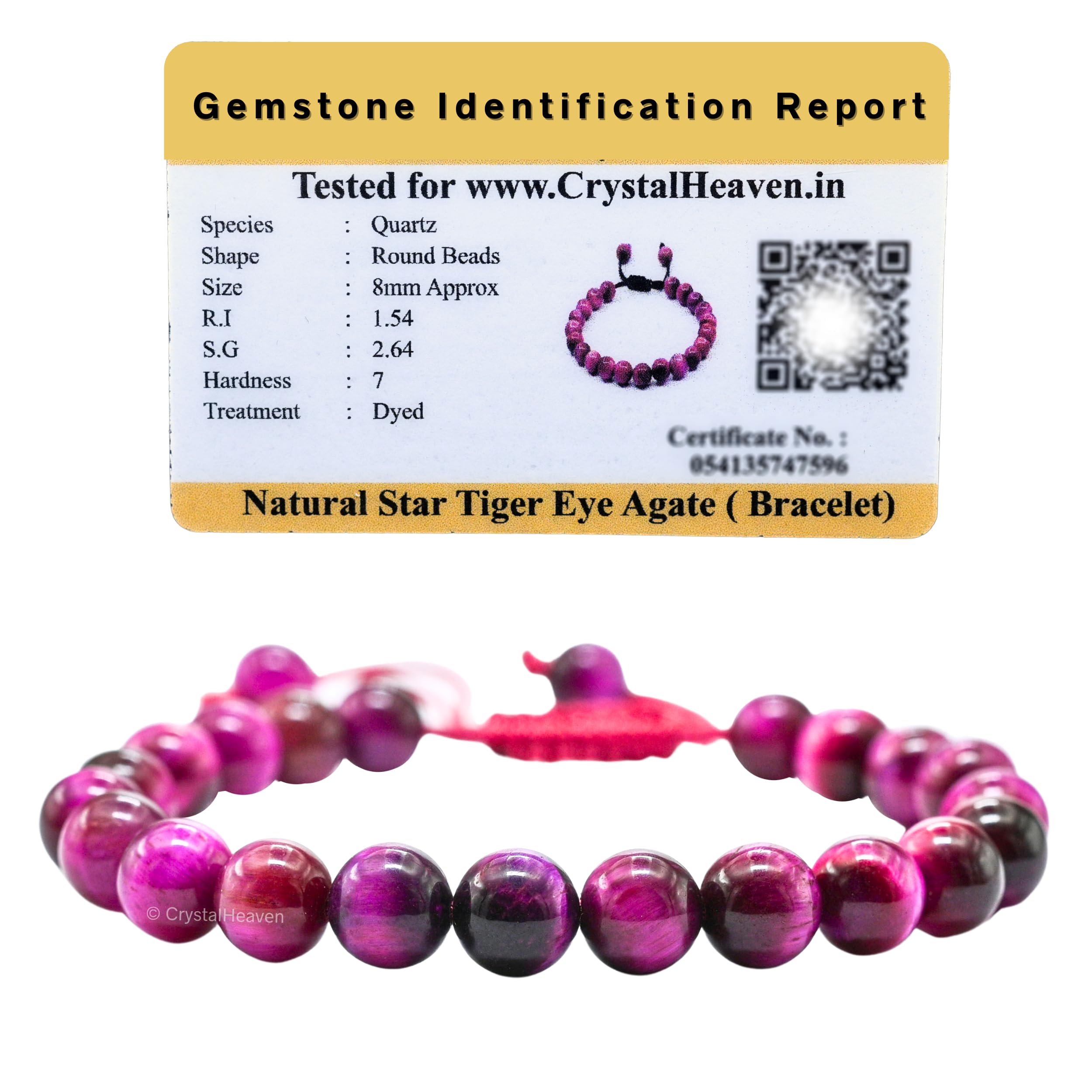Crystal Heaven Certified Natural Healing Crystal Bracelet for Women Men - AAA Grade Original Healing Gemstone Adjustable Bracelet for Yoga Reiki Meditation Feng Shui (Pink Tiger Eye) (B0BFRGHT4Y) Amazon Price History, Amazon Price Tracker