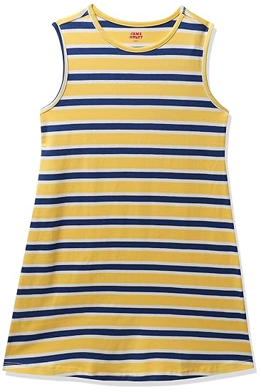 Amazon Brand - Jam & Honey Girls Cotton Knee-Length Dress