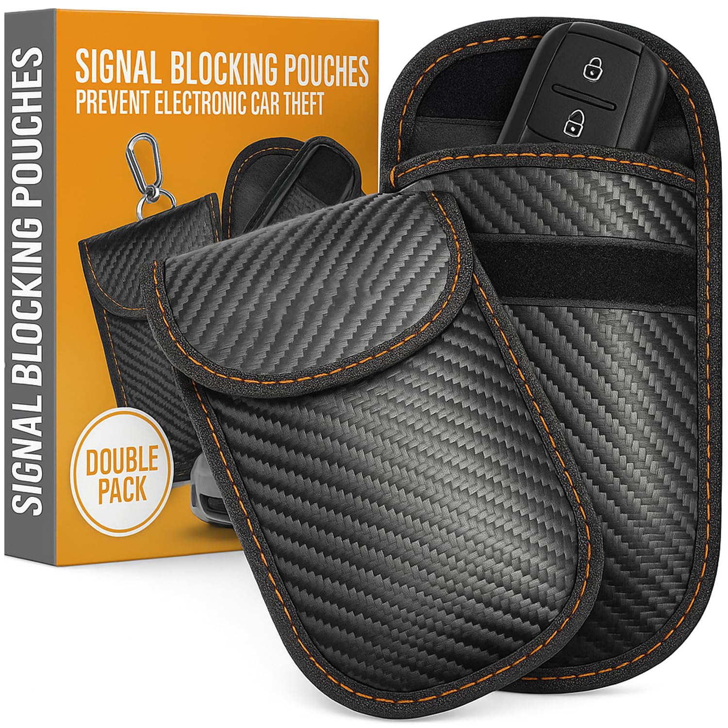 Cobee 2PCS Mini Bolsa Faraday Para Llaves De Coche, Bolsa De Blindaje