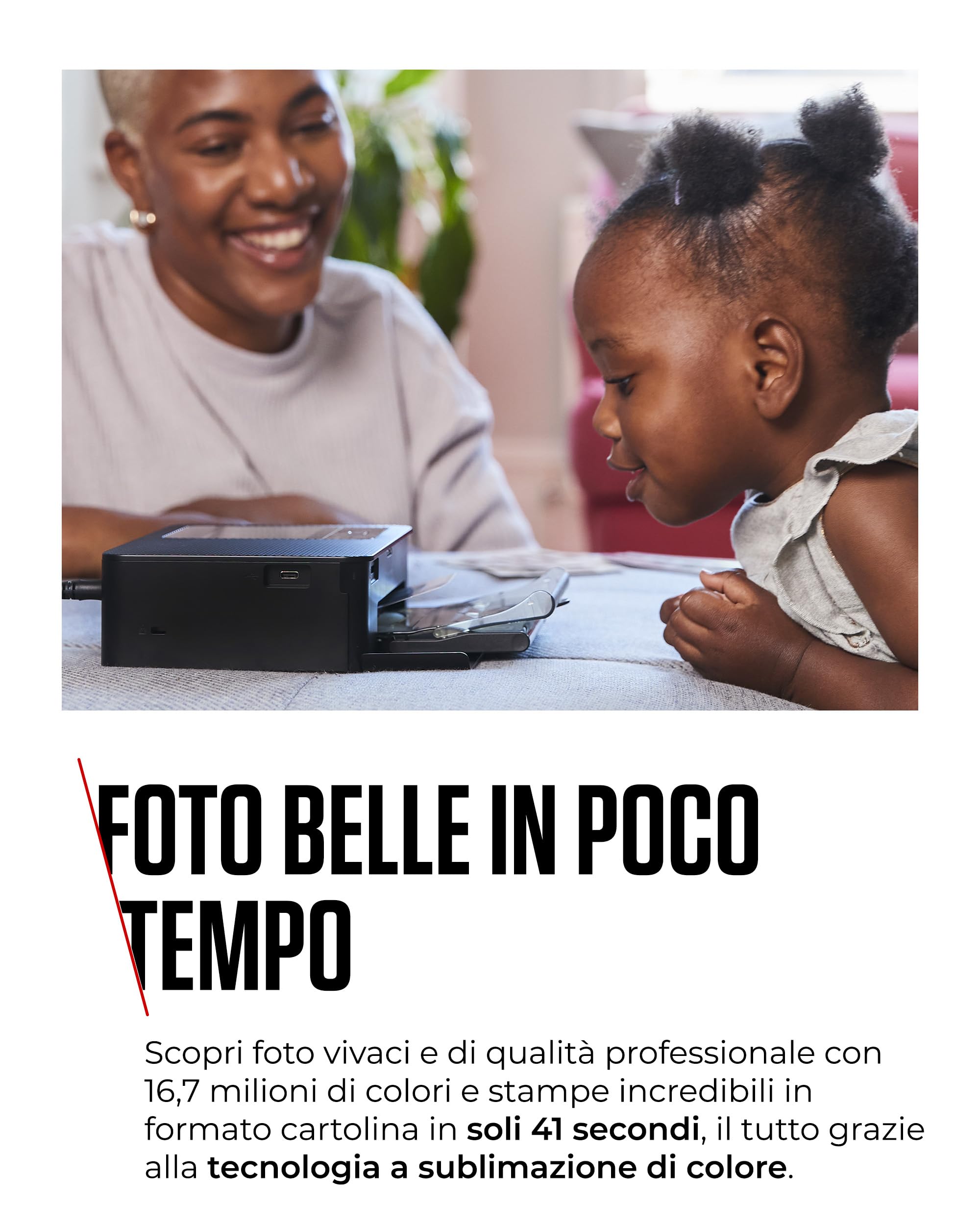 Canon Stampante fotografica portatile SELPHY CP1500 con kit carta, nero - Stampante Bluetooth wireless con accessori - Compatta e leggera - Con 54 fogli di carta 4x6