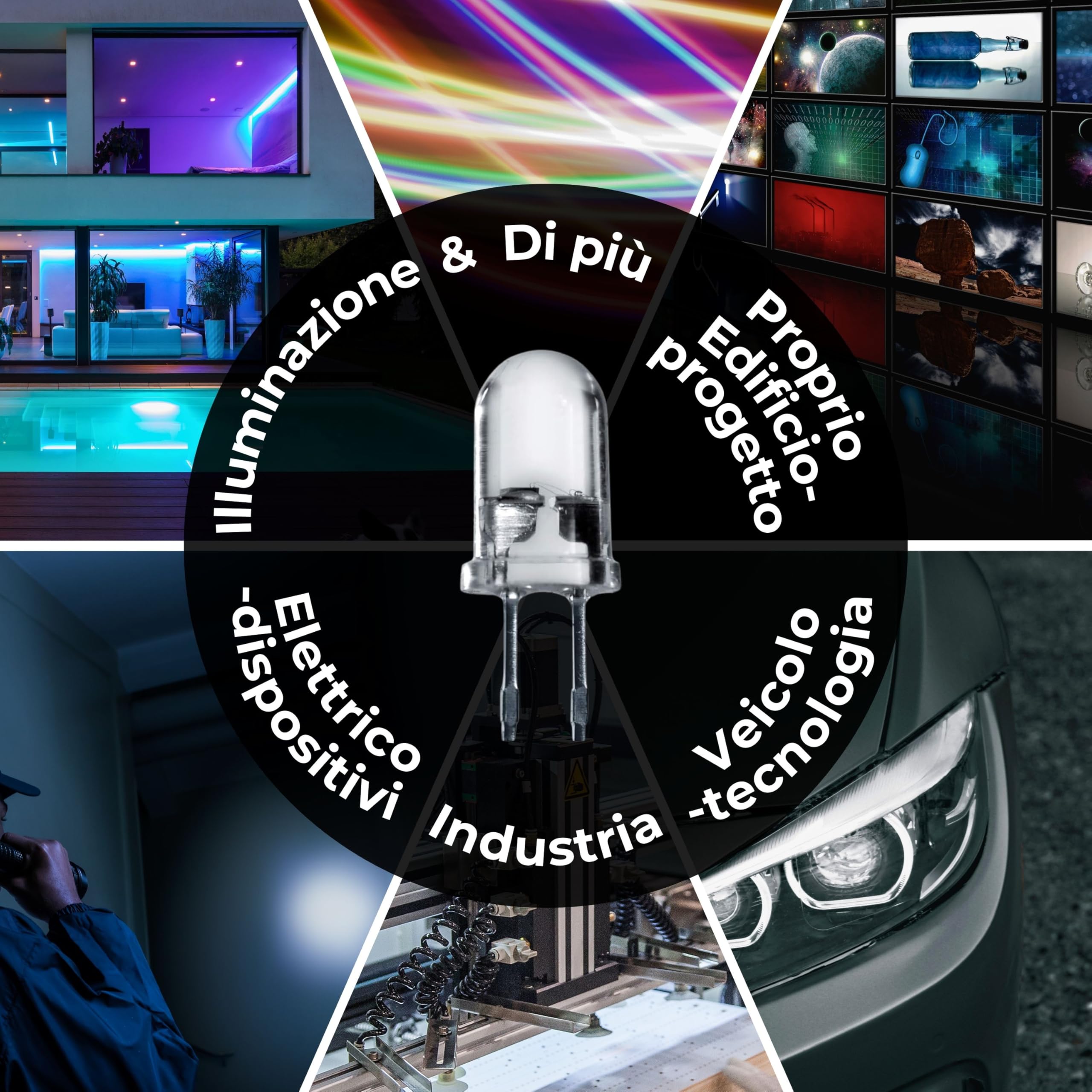 100pcs Nuovo Diodo Luminoso A LED Bianco Super Luminoso Rotondo Da 5mm - Foto 3