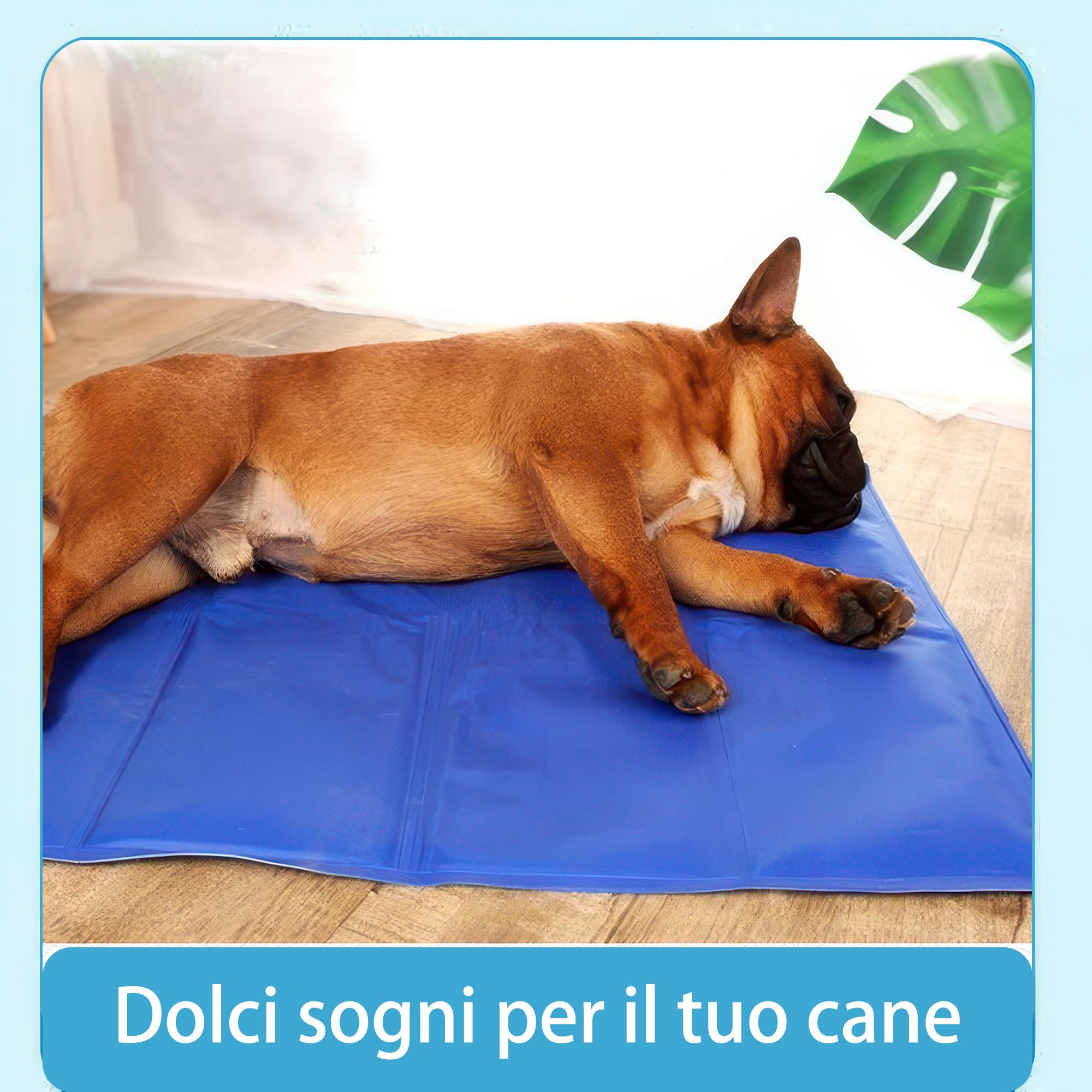 BPS BUENA PET SHOP Tappetino Refrigerante Cane Gatti, misura 90x70cm comodo e SPAZIOSA, in Gel Non tossico, autoraffredamento senza corrente, fresco estare