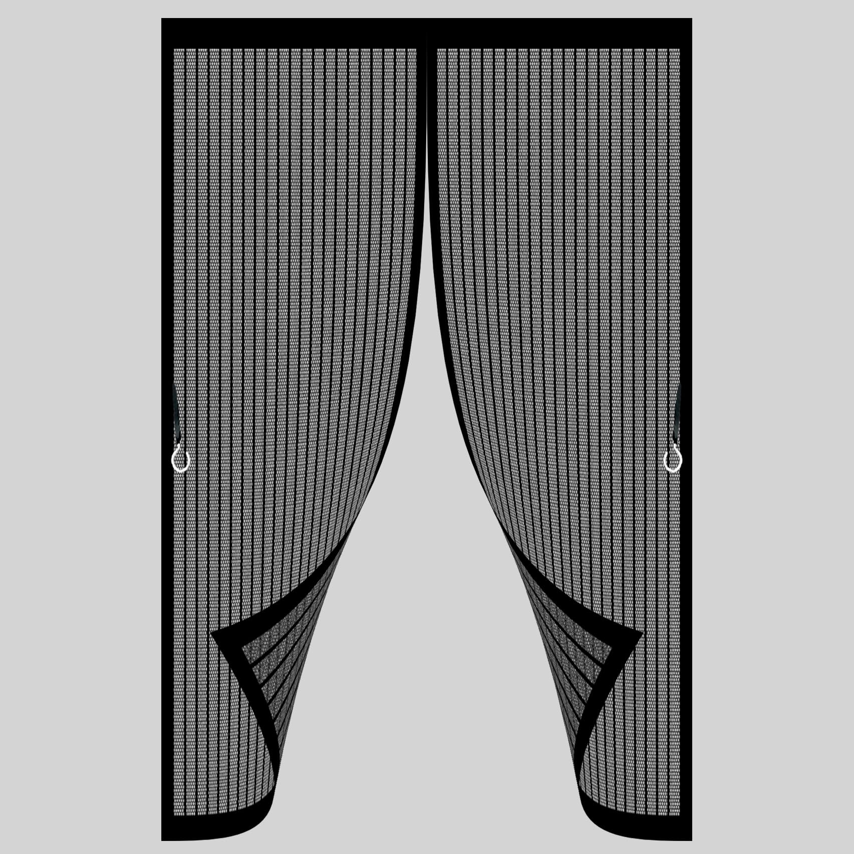Fly Nets for Doors 180 x 240 cm with Powerful Magnets & Full Frame Magic Tape, Keep Bugs Out & Lets Fresh Air in Magnetic Thermal Door Curtain for Patio Doors Bedroom, Black