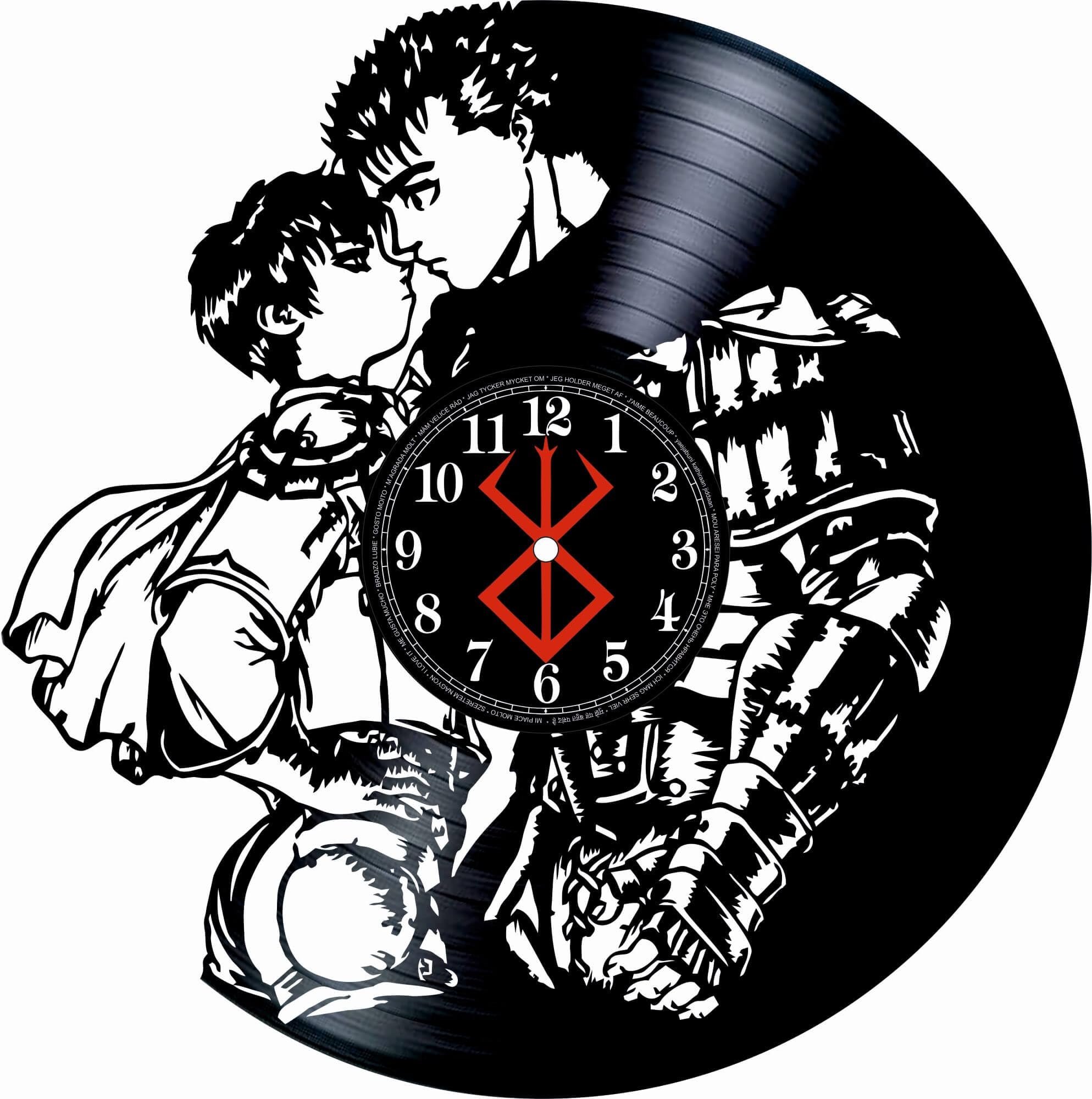 Horloge murale anime Casca y Guts pour sublimer la déco de votre salon geek