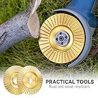 Vista 3 de TOOVEM - Juego de 5 discos para amoladora angular, compatible con 4 y 4 12 pulgadas, eje de 58 pulgadas, herramientas de tallado y molienda de madera