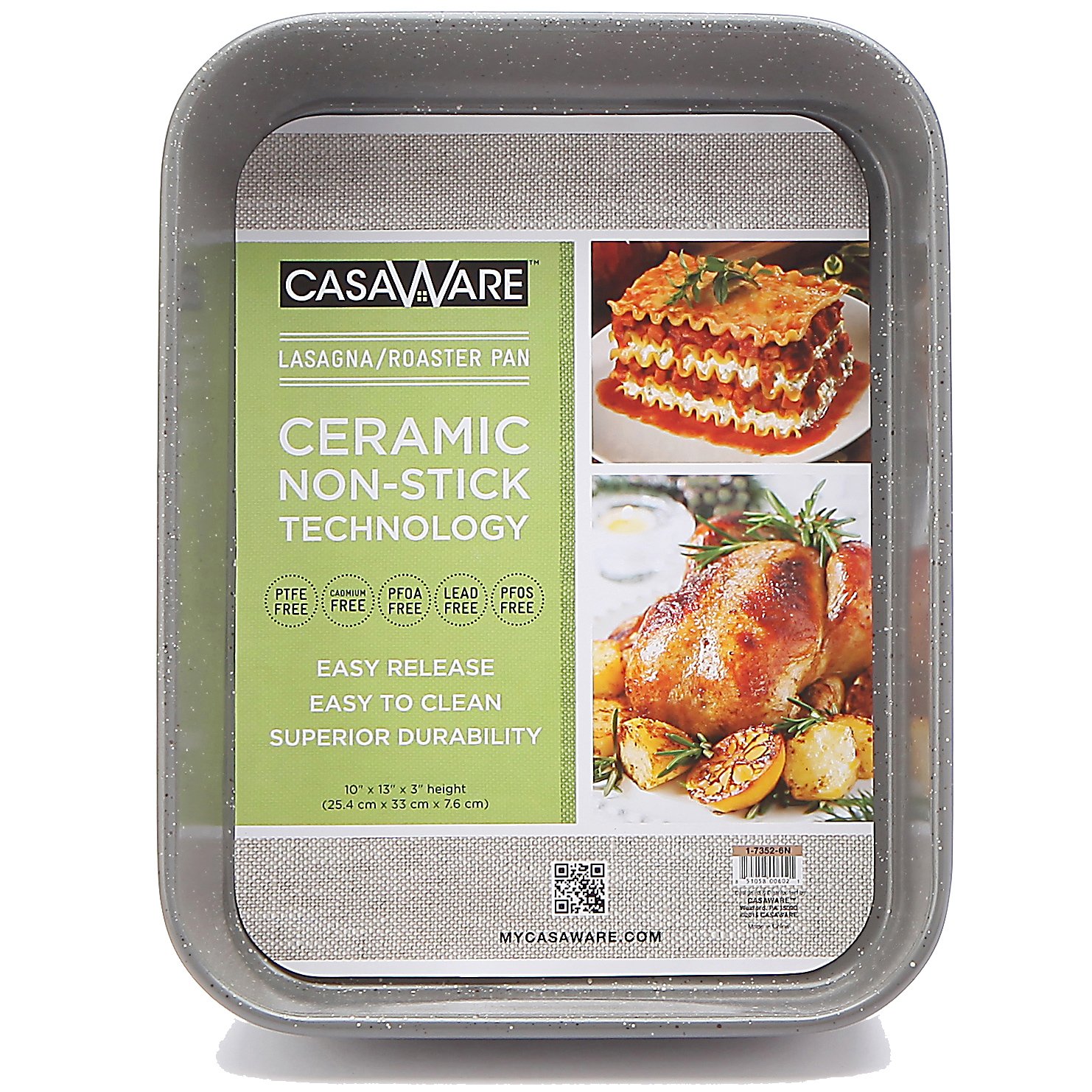 Amazon.com: casaWare Ceramic Coated NonStick Lasagna/Roaster Pan