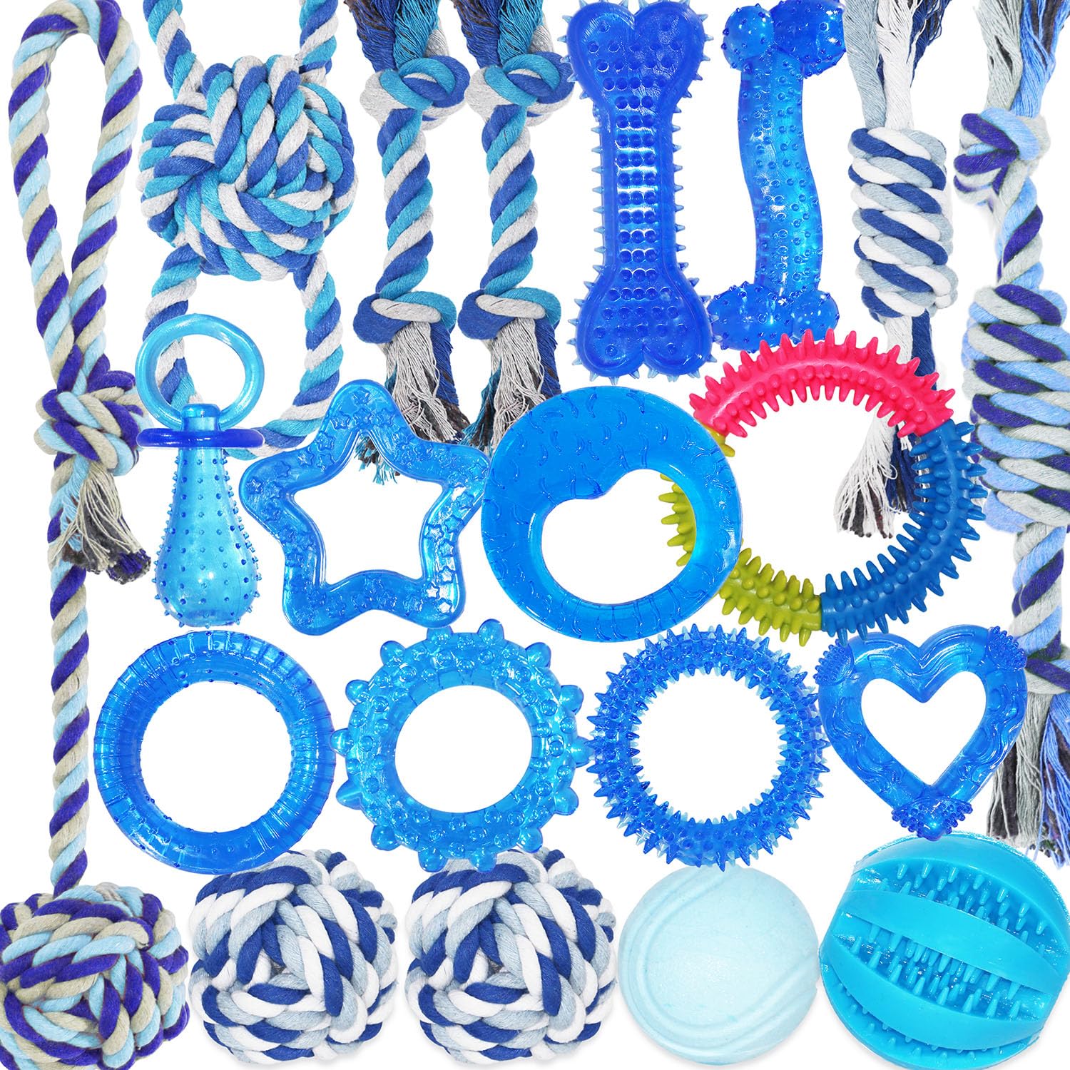PawsAion 20 Pack Puppy Teething Toys