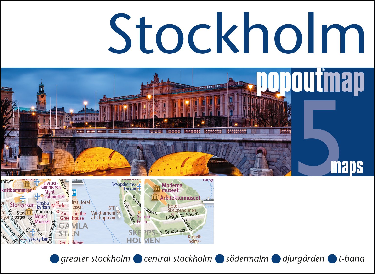 Stockholm PopOut Map: Handy, pocket size, pop-up map of Stockholm (PopOut Maps)