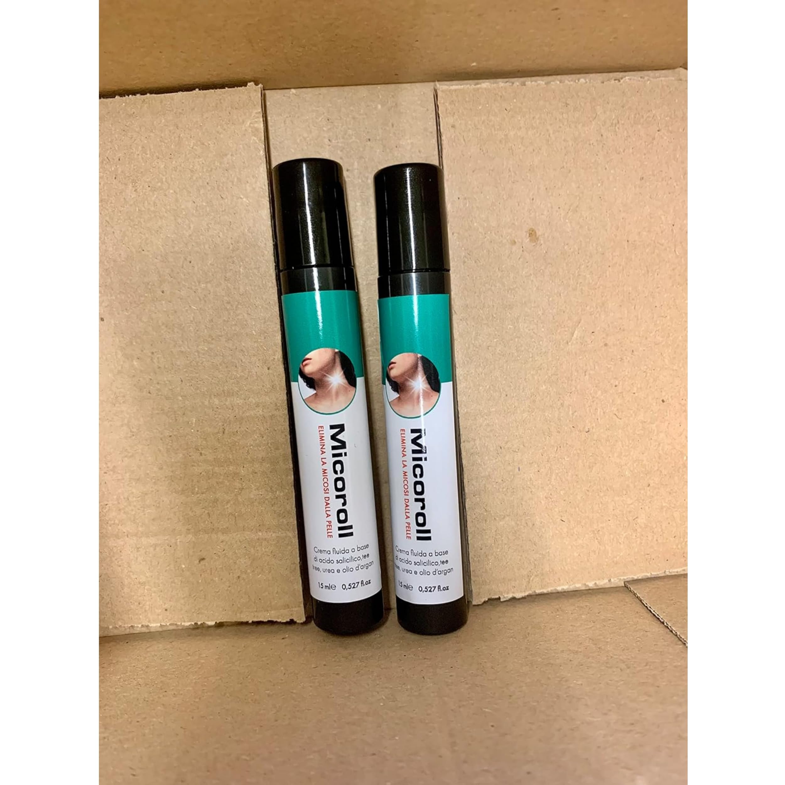 ALOHALABS Micoroll Rool On Micosi Unghie Piede Forte Trattamento Micosi Unghie 30ml Flacone Acido Salicilico 2pz 30ml