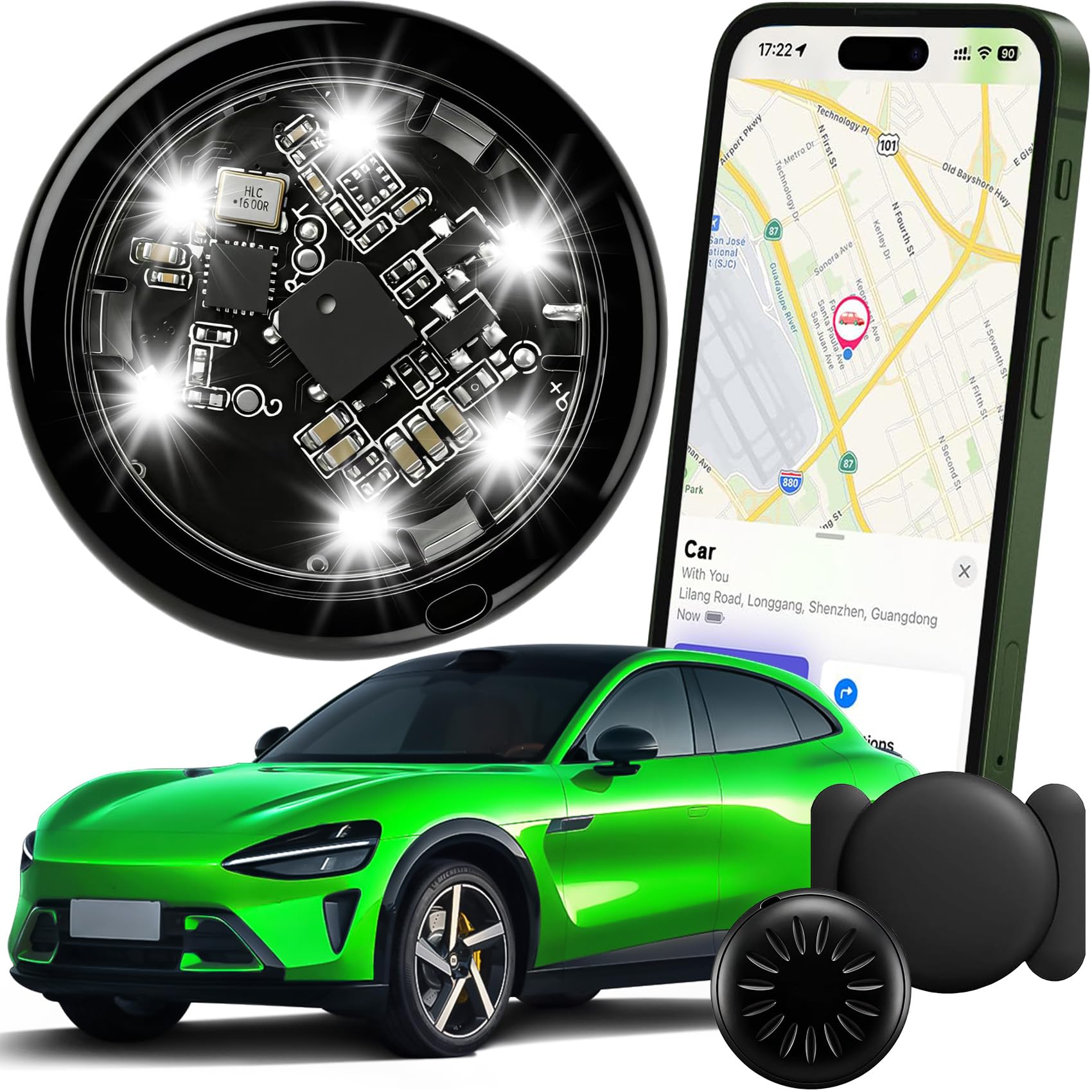 Mini GPS Tracker for Vehicles, 2026 New LED Tracking Device for Vehicles, Hidden Car GPS Tracker Device for Vehicles (iOS), Real-Time Car Tracker Device No Subscription No Monthly Fee for Car, Trucks-image-29