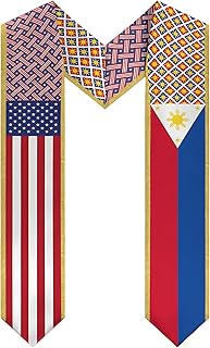 Class of 2025 Country Flag Graduation Stole Sash - V Shape National Country Flag Sash Graduation Stole