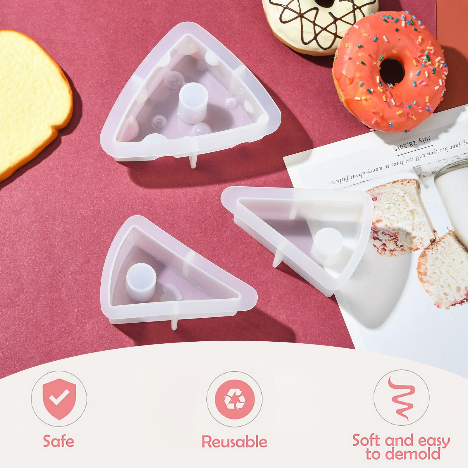 UR URLIFEHALL 3 Pcs Silicone Candlestick Moulds Cheese Candelabrum Resin Casting Moluds for Candle Holder Soap Wax Ornaments Crafts Home Decor - Image 3
