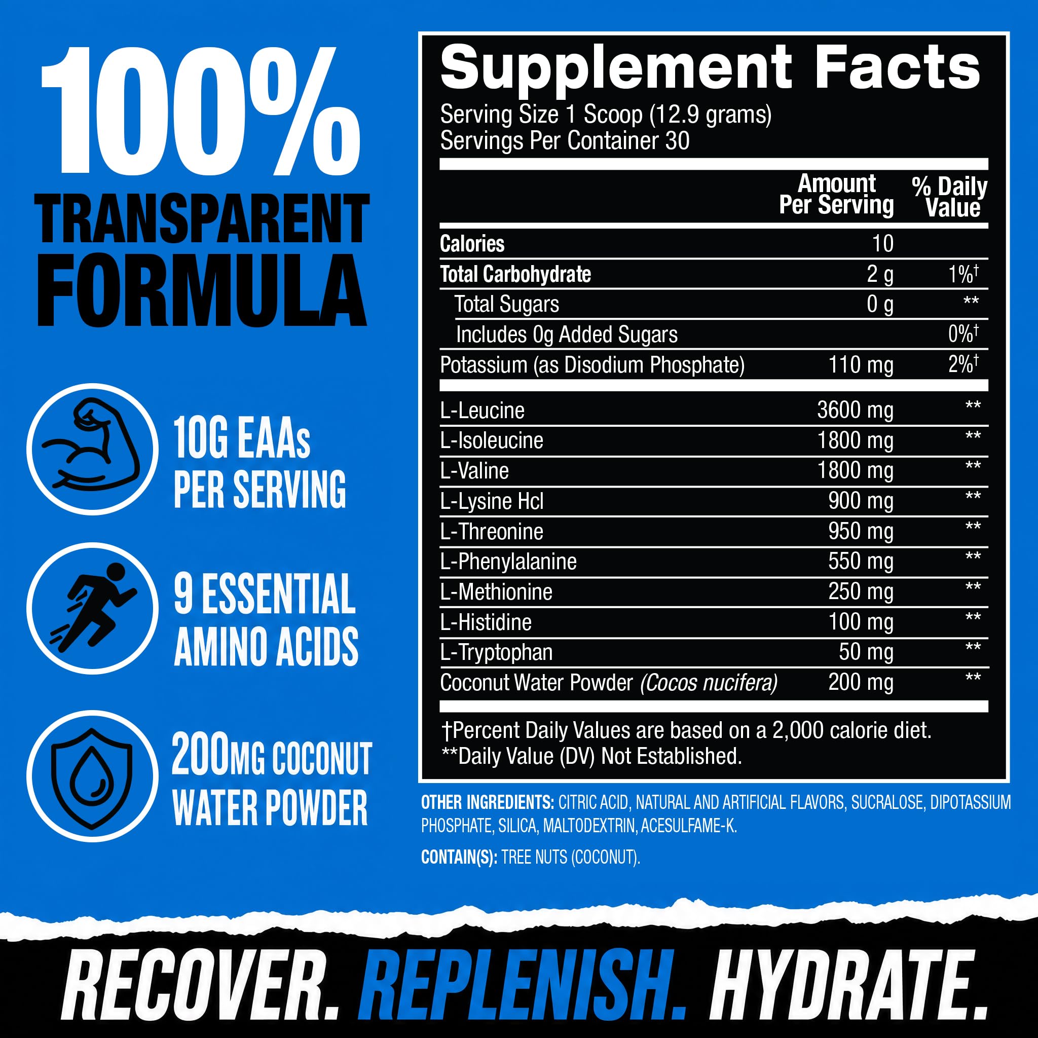BPI Sports Essential Amino Acids EAA Powder - Pre, Intra & Post Workout Drink - BCAA Powder for Men & Women, EAA + BCAA + Hydration, Advanced Formula with 10g of EAA. (Lemon Berry) — Amazon image 2
