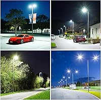 Vista 7 de Luz LED de Poste para Estacionamiento de 480V 320W con Montaje de Ajuste Deslizante, Luces LED Tipo Caja UL DLC Certificadas 44800LM 5000K Luces