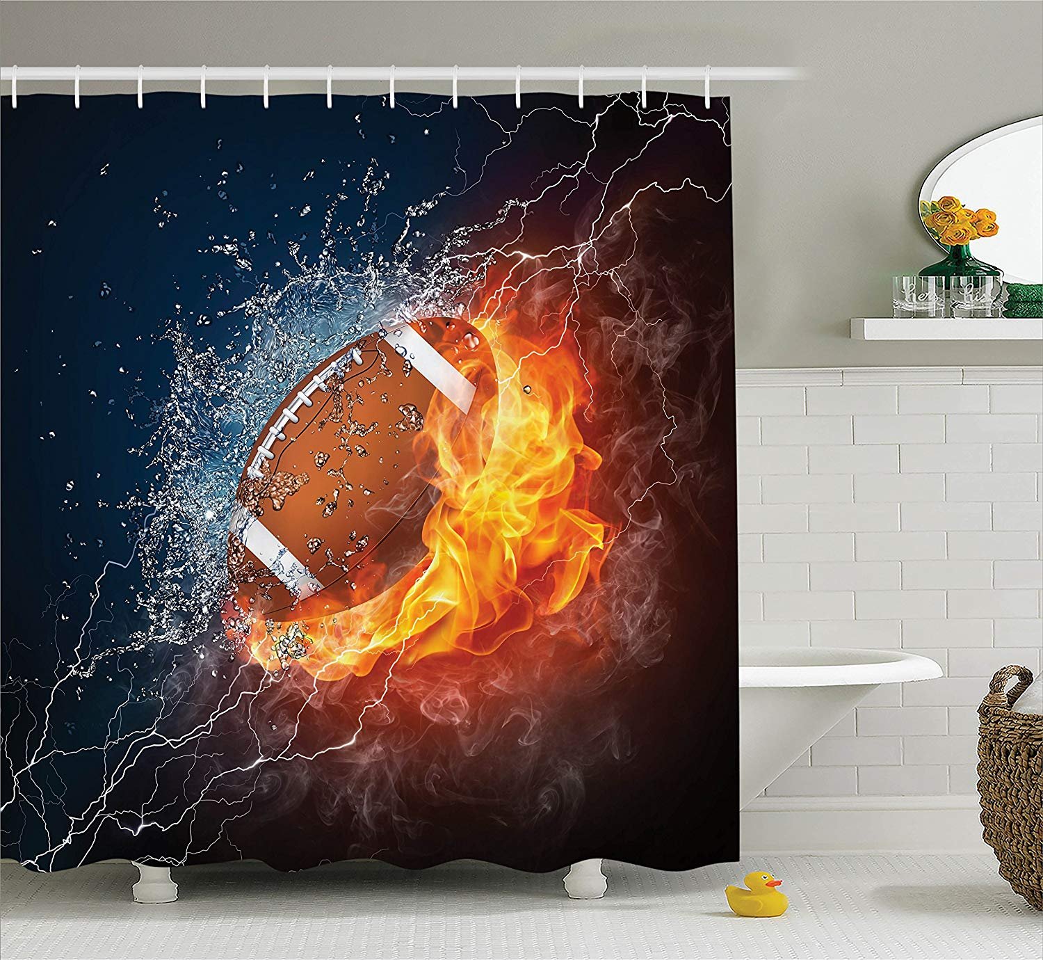 Sports Themed Shower Curtains Curtains & Drapes