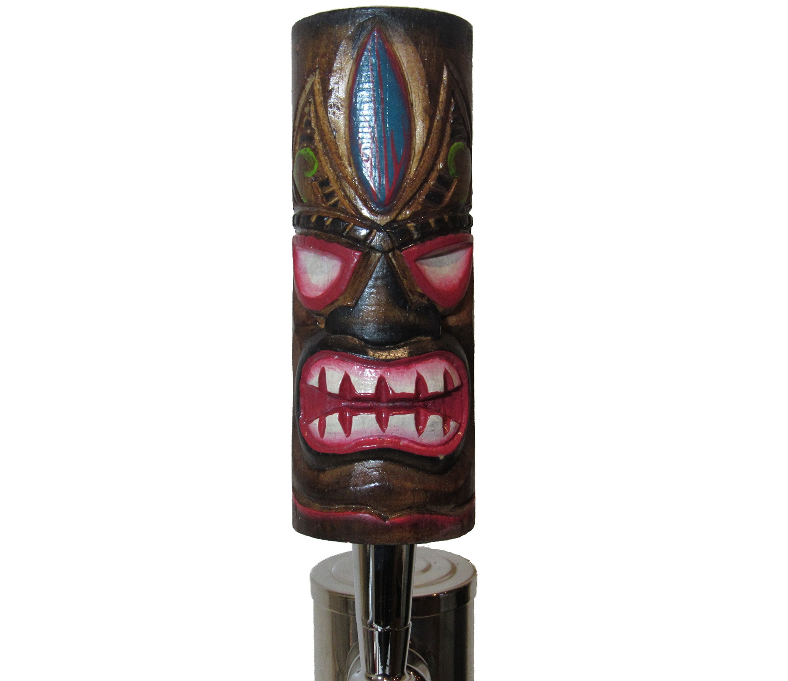 Kool Collectibles Hand Carved Wooden Tiki Beer Tap Handle Sports Bar Kegerator Breweriana Totem