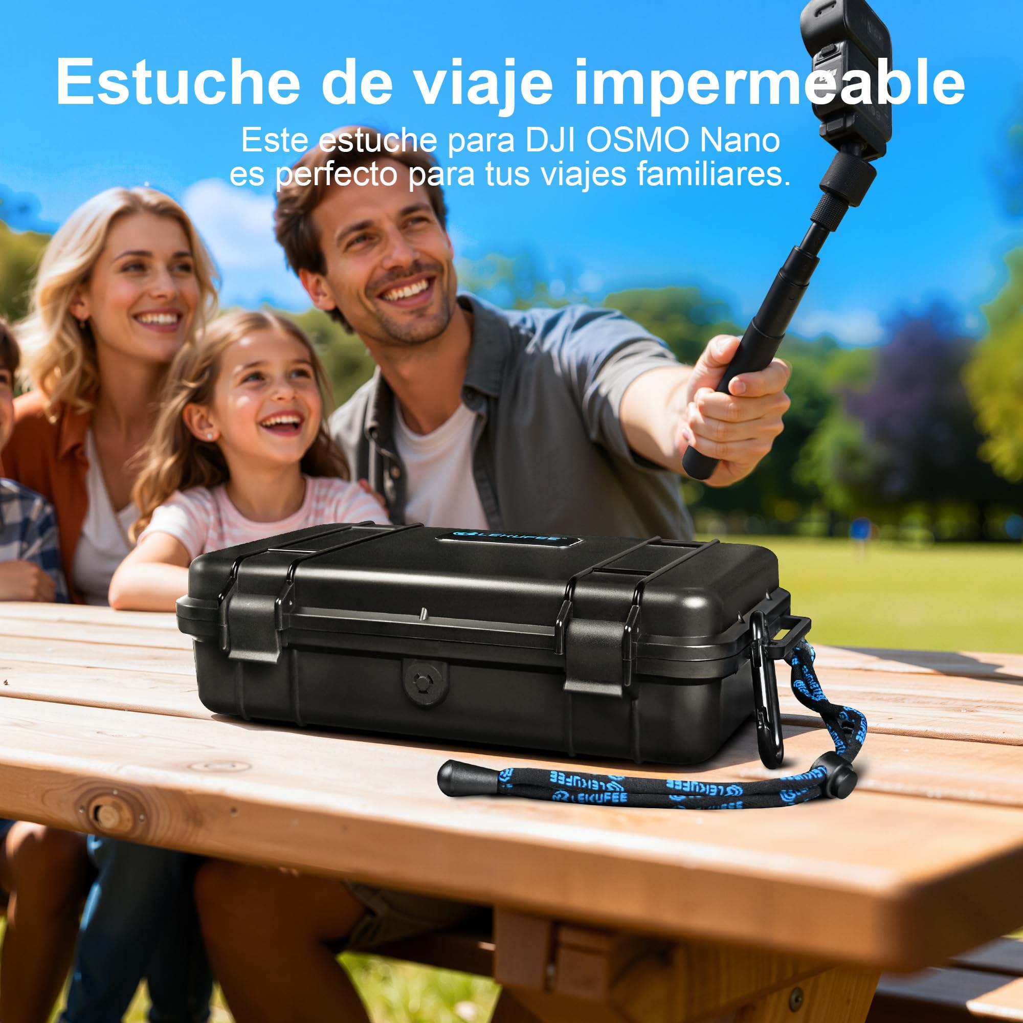 LEKUFEE Estuche Rígido de Viaje Impermeable para dji Pack estándar Osmo Nano y Accesorios (Solo Bolsa y Estuche)