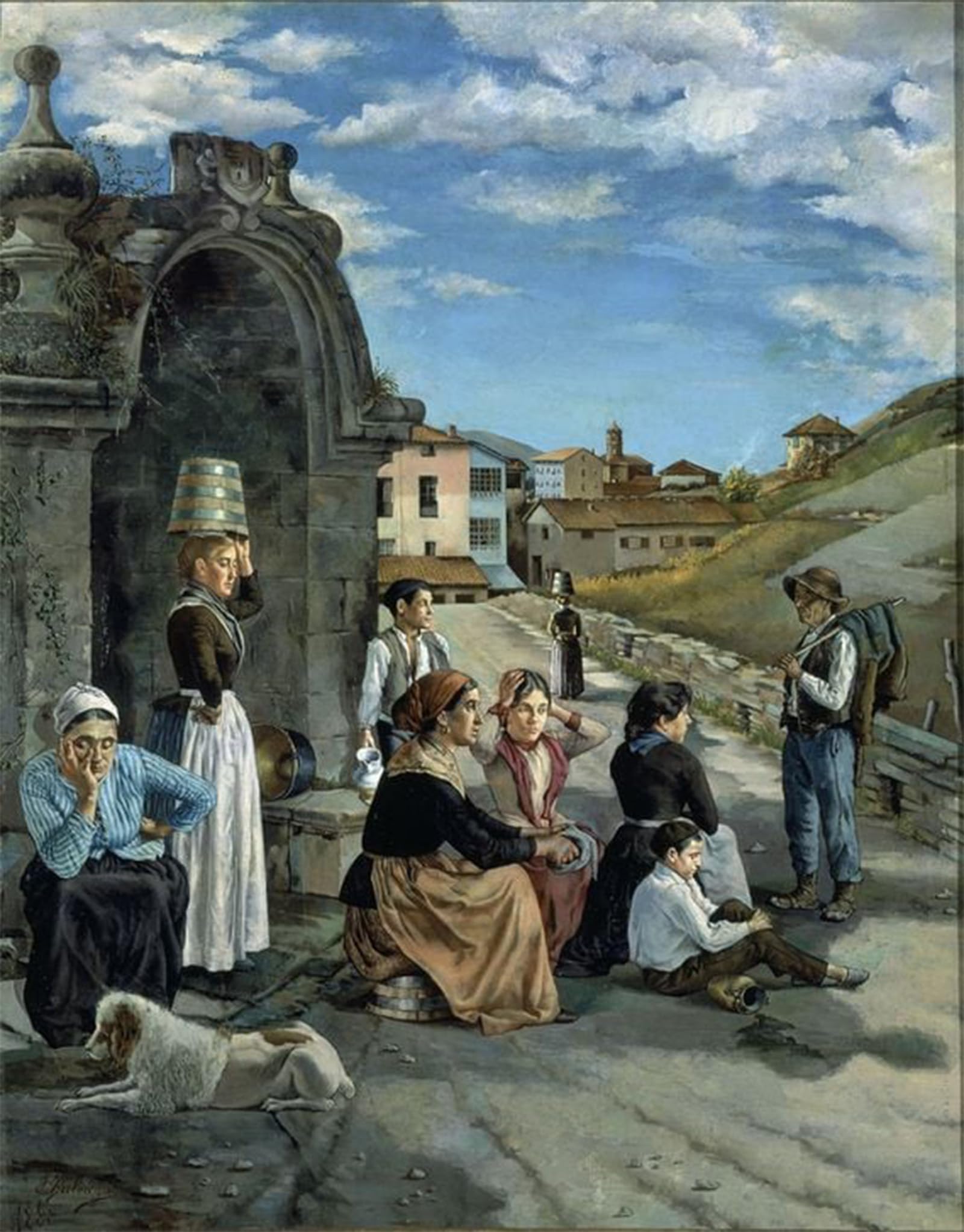 Serendipitp No Frame Vintage Wall Art Canvas Nordic Poster Canvas Print Picture The Spring Of Eibar By Ignacio Zuloaga Y Zabaleta Wall Art Poster For Home Decor 60X90cm