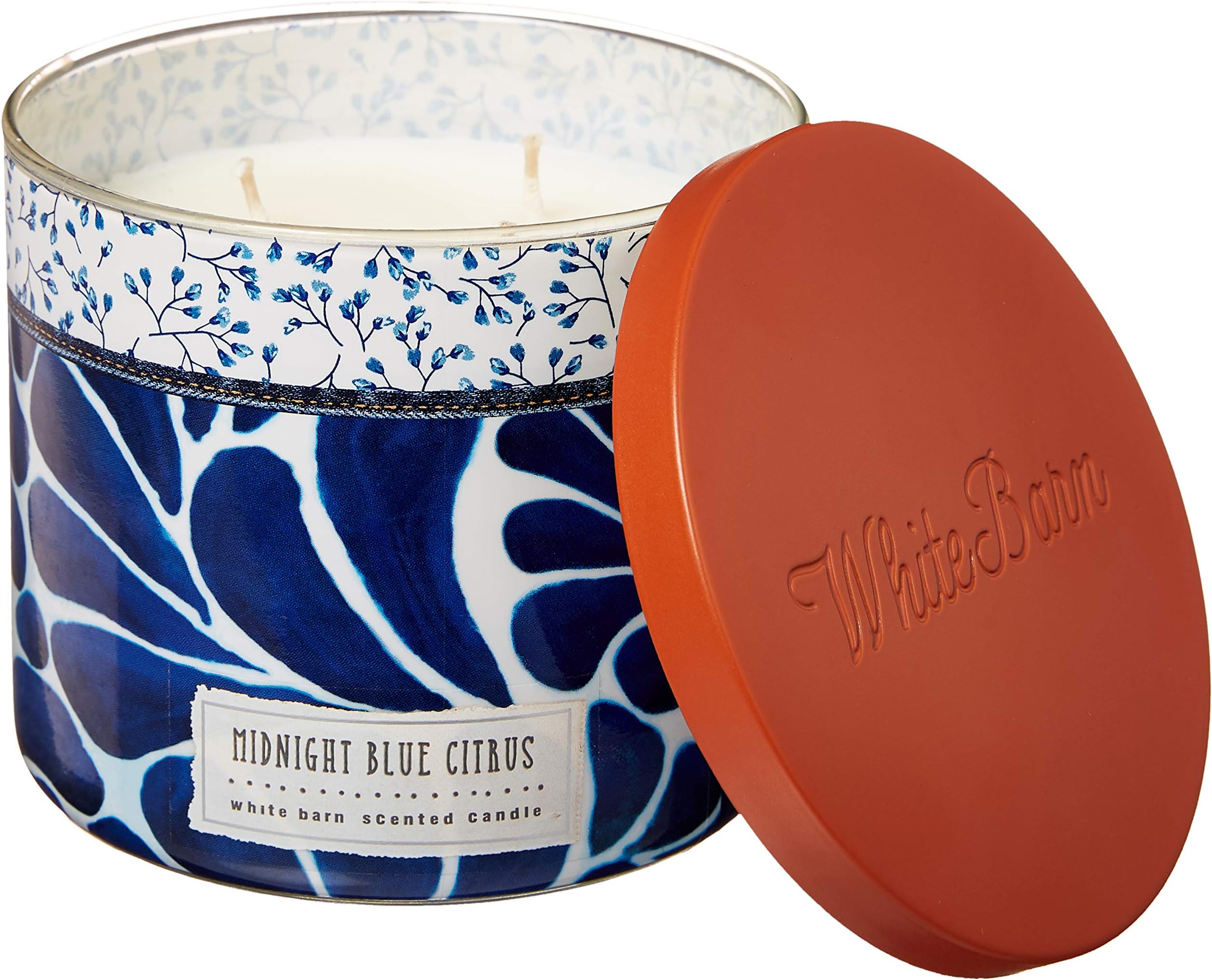 White Barn Bath and Body Works 3 Wick Scented Candle Midnight Blue Citrus 14.5 Ounce