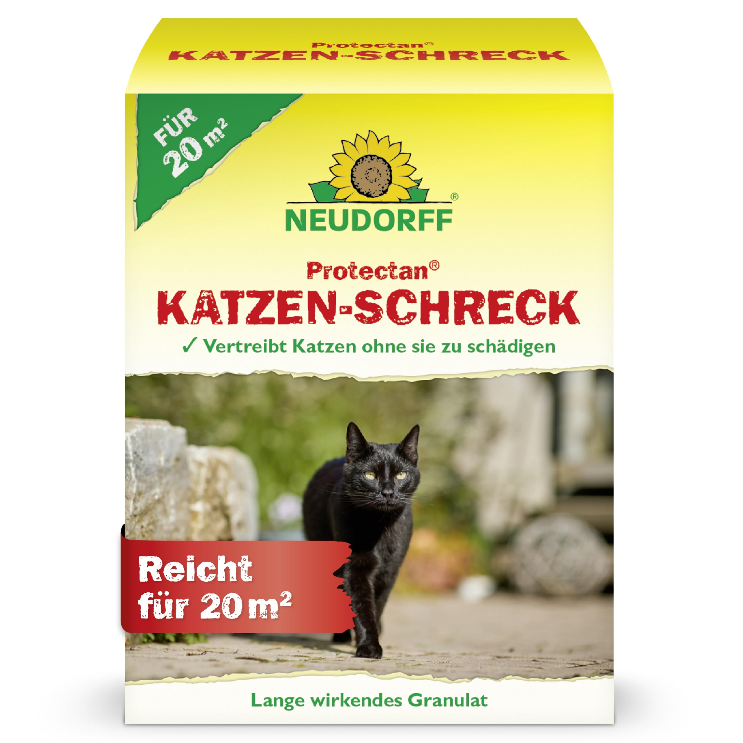 Neudorff Protectan Katzen-Schreck – Anwendungsfertiges Fernhaltemittel vertreibt Katzen wirkungsvoll, ohne sie zu schädigen - ausreichend für 20m², 200 g