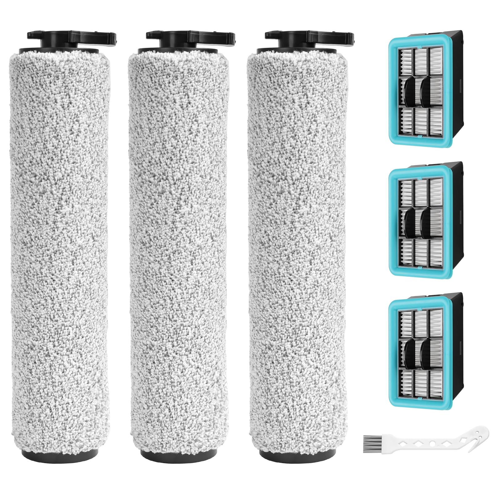 3831 Replacement Brushes and Filters for Bissell Crosswave Hard Floor Expert Vacuum 3831 HF2 3845 3847 3848, for Bissell Crosswave Replacement Parts, Accessory Kit No. B0555, 1637755, 1632973