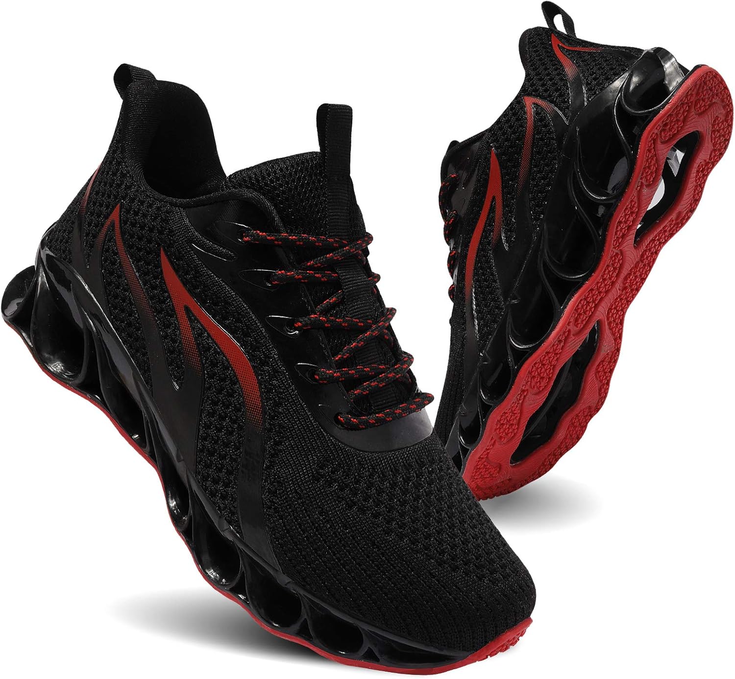 TIAMOU Running Shoes Women Walking Non Slip Athletic Tennis Blade Type Sneakers Black