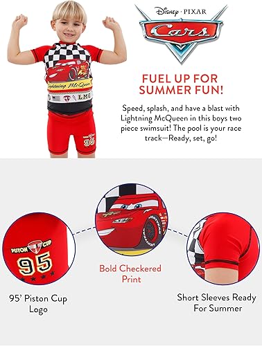 Miniatura 4 de Disney Cars Lightning McQueen - Traje de baño de dos piezas para niño