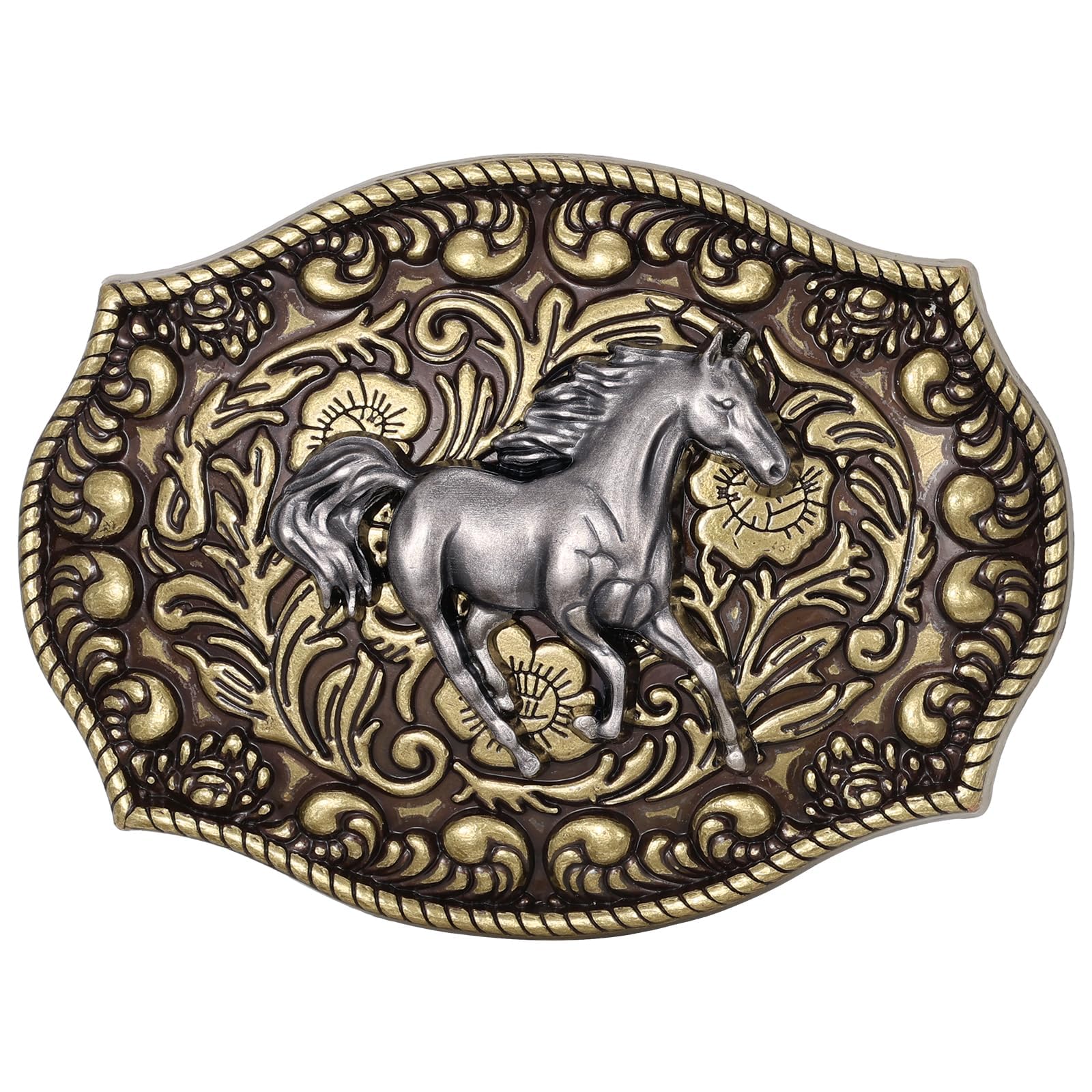 Western Cowboy Belt Buckle for Men Vintage Cowboy Cowgirl Rodeo Texas Buckle Longhorn Bull Belt Buckles