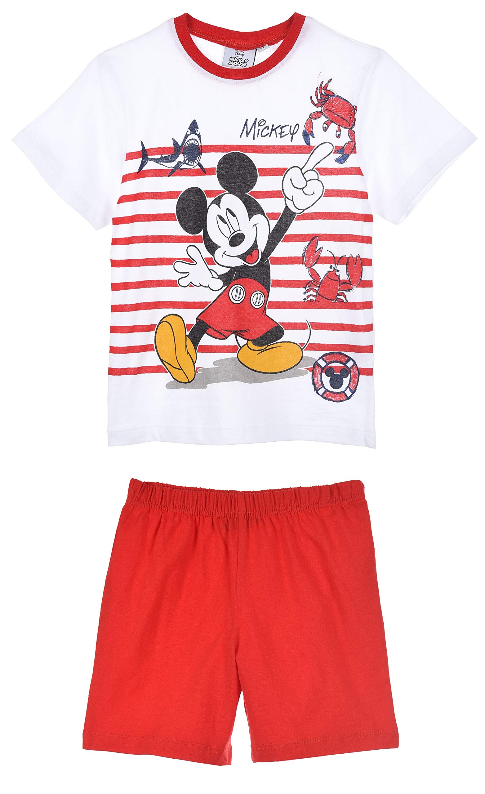 Mickey Mouse Jungen Kurz Pyjama Schlafanzug