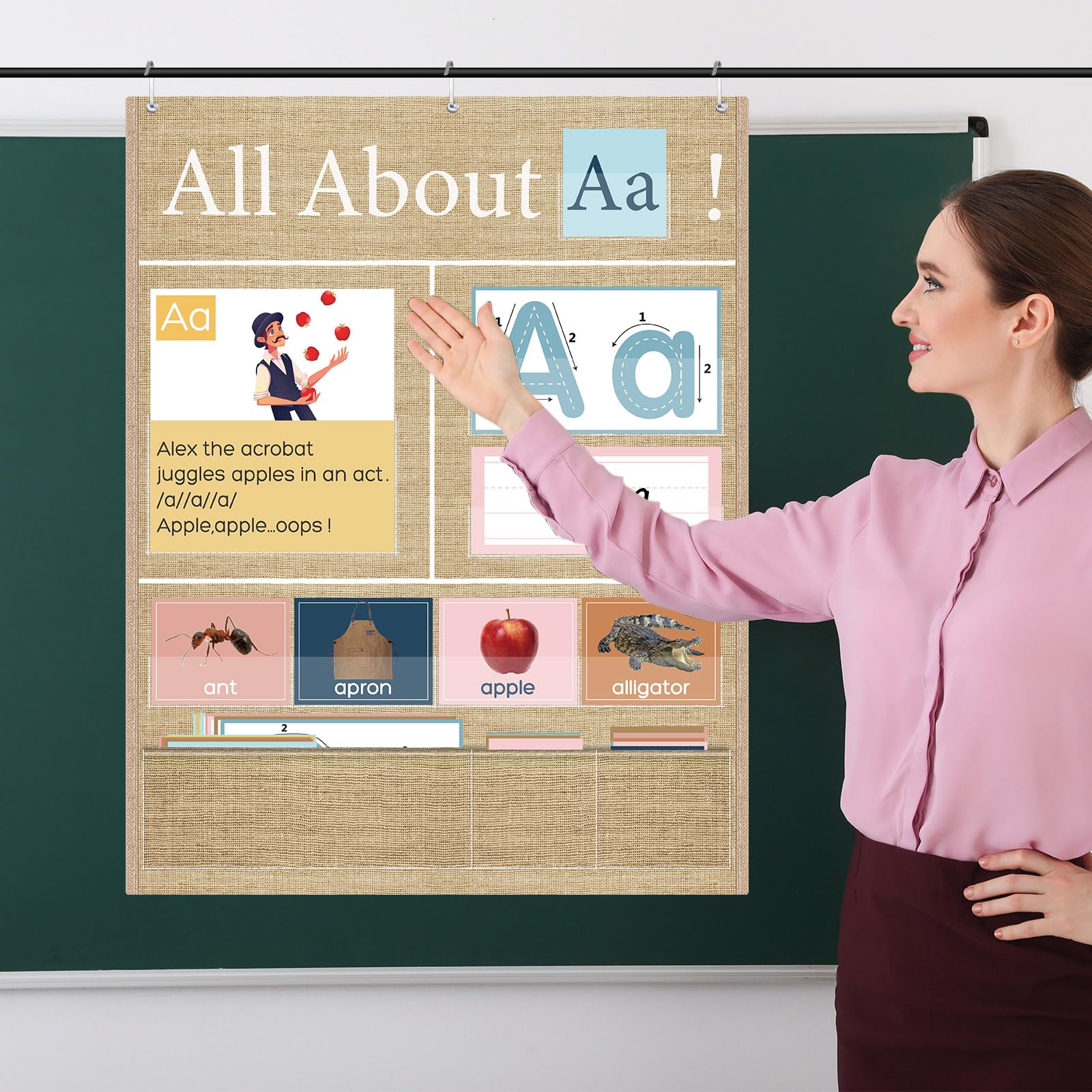 Snapklik.com : Blosssound 34 X 27 All About Letter Pocket Chart 103 ABC ...