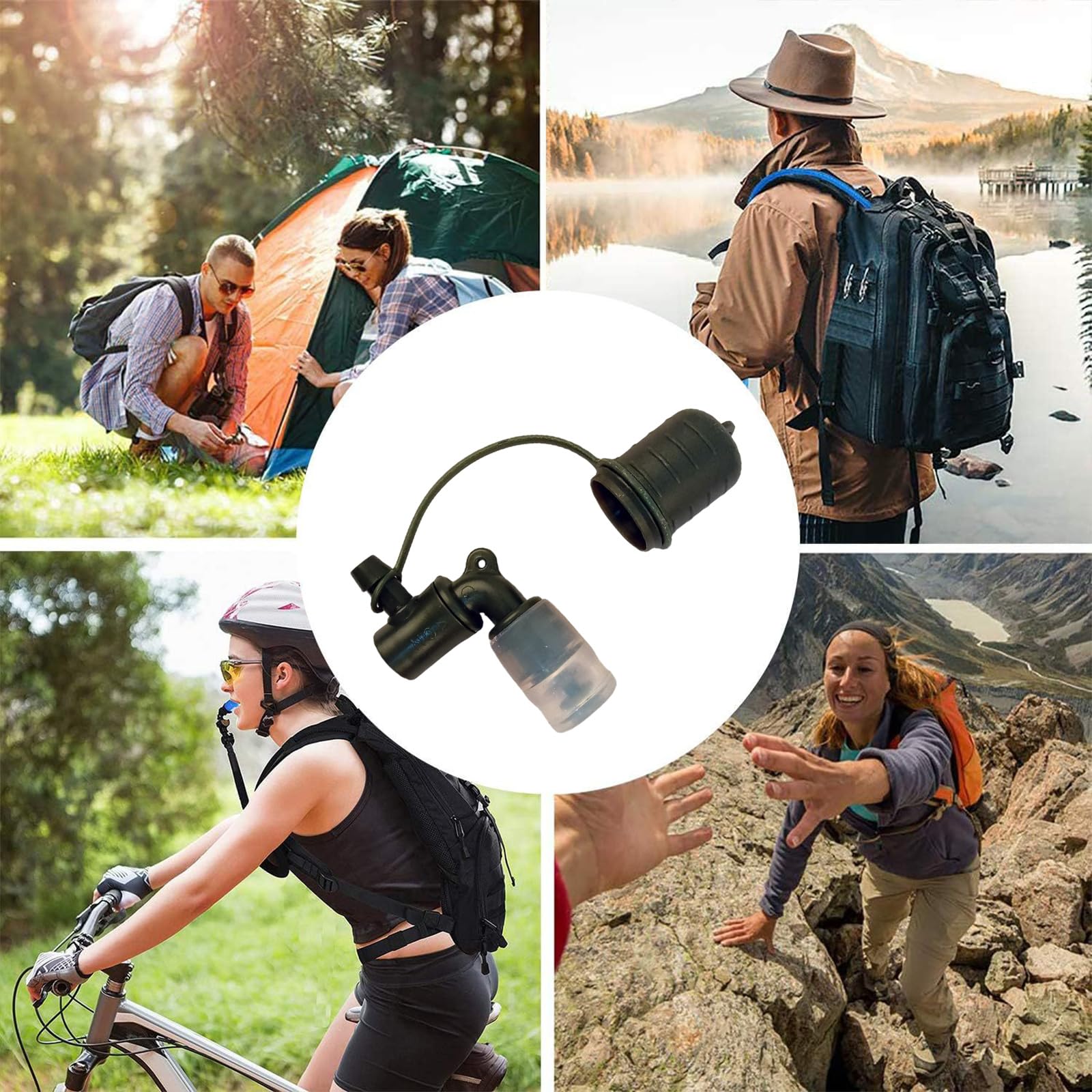 GMBYLBY Bites Valves for Hydrations Pack Bladder Water Bag Backpacking Silicones Bites Valves Nozzle Replacement Mouthpieces