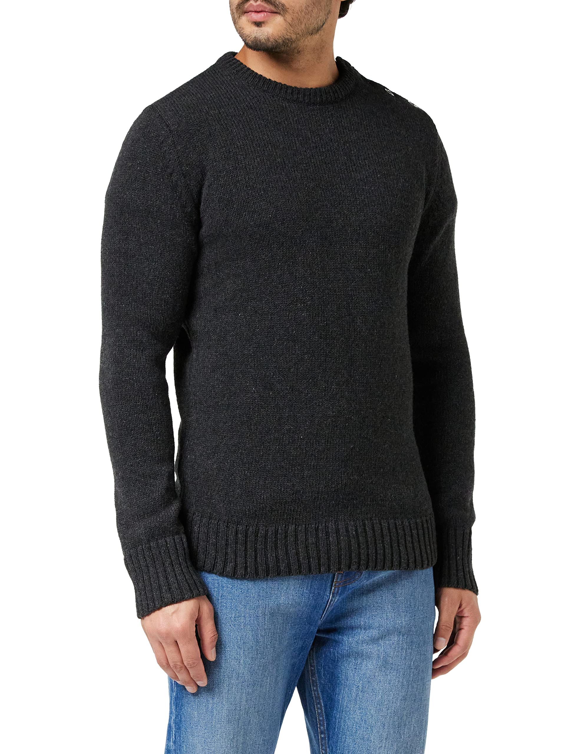 SCHOTT Herren Pulls Pullover, Grau (Anthracite Anthracite), Small