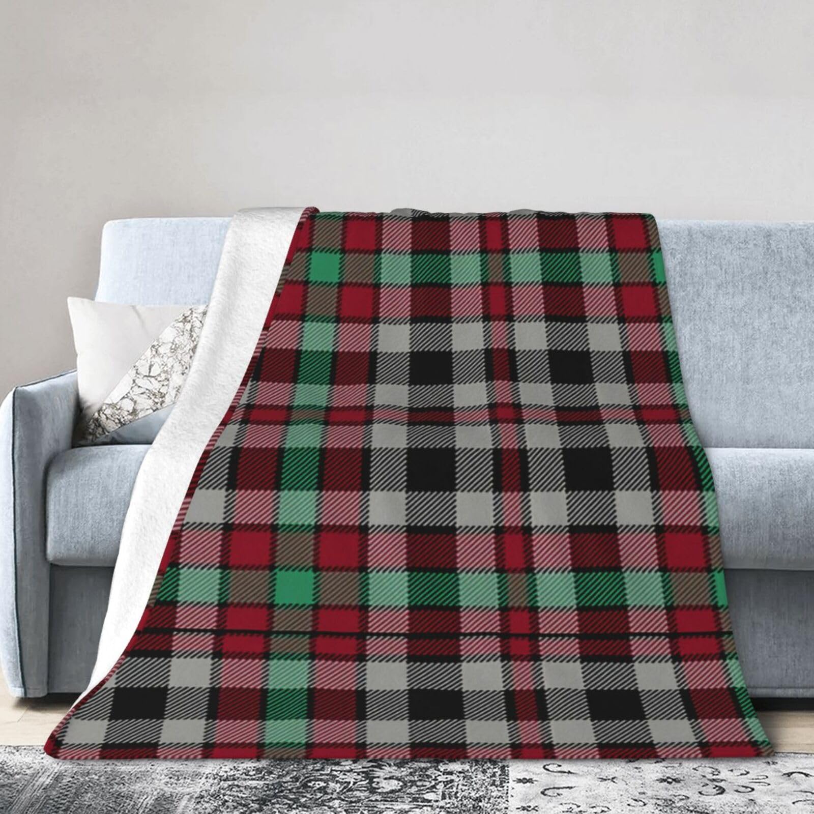 ERTDFXCV Clan Borthwick Tartan Blanket 80"x60"