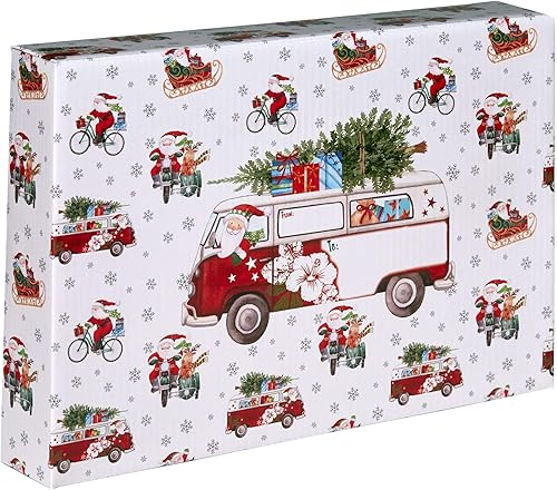 Miniatura 4 de JILLSON & ROBERTS Cajas grandes de correo decorativas de Navidad, cajas de regalo, blanco, rojo, verde, azul, morado, rosa, verde azulado, negro, 12
