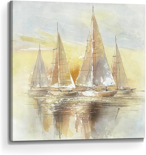 Miniatura 9 de arttitue Lienzo decorativo para pared, diseño de olas del océano, pintura de agua de mar, decoración de paisaje marino, decoración para baño, sala