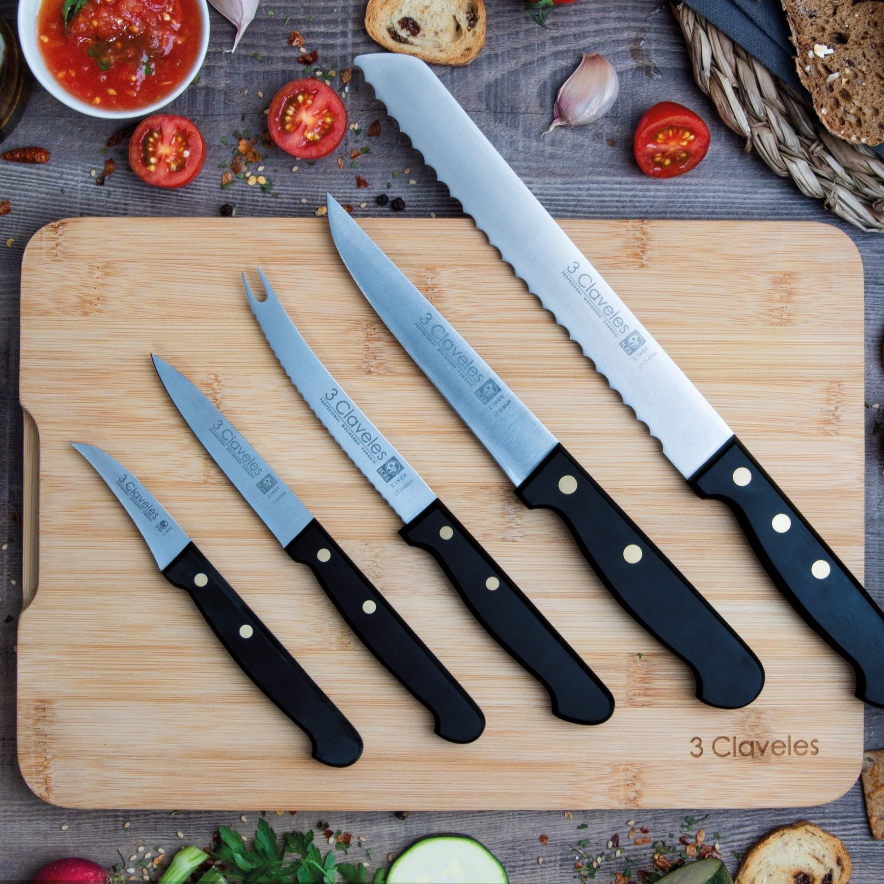 3 Claveles 905 - Cuchillo mondador de 8 cm, 3 pulgadas