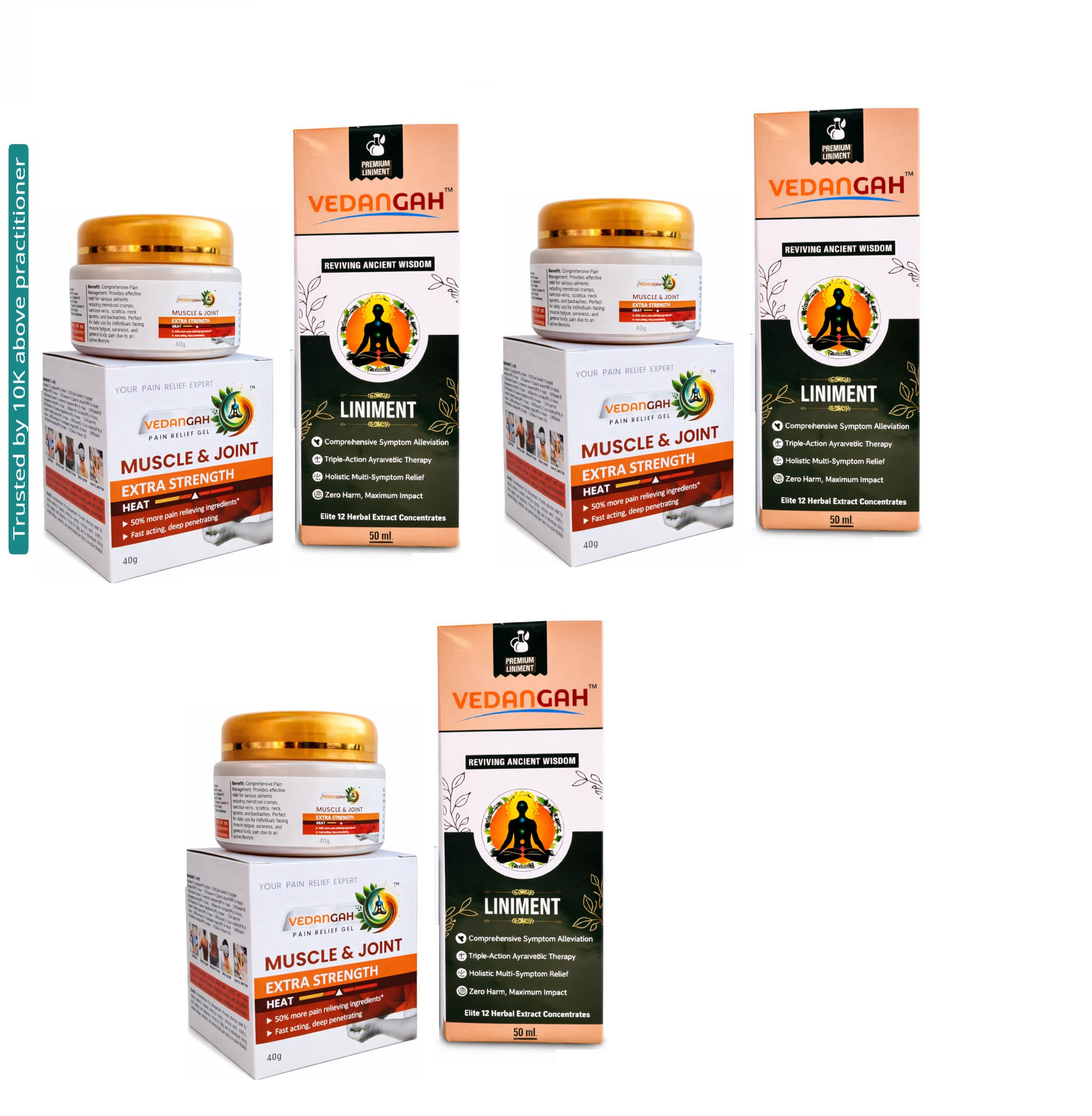 ayurvedic pain relief Natural Joint & Muscle Care | Body Massage & Circulation Boost | Formula for Instant Menstrual pain | For Spondylosis & Joint - Combo pack of 3 - Oil and Gel 50ml and 40gm-image-24